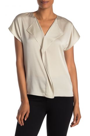Intessa Short Sleeve Silk Blend Blouse
