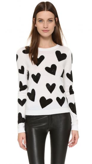 Carey Hearts Crew Neck Sweater