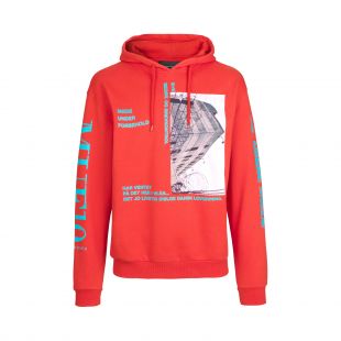 Muf10 Roland Hoodie Sweater in red