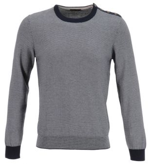 Pull gris boutons épaule