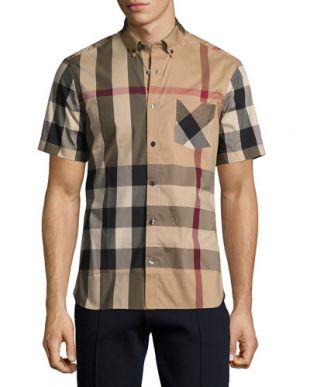 Burberry Thornaby Short Sleeve Check Sport Shirt