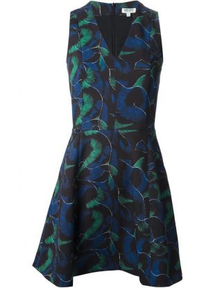 Abstract Print Skater Dress