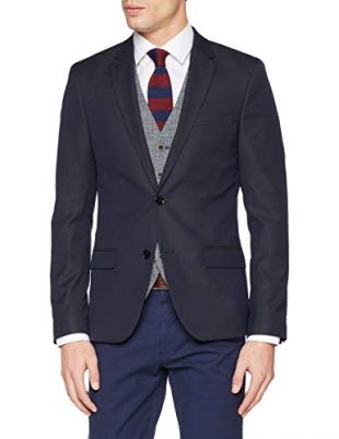 Celio Men's Nuamaury Jacket, Blue Marine, (Size: 52)
