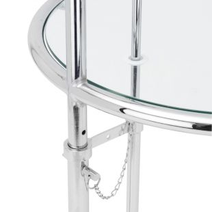 Poly and Bark Eileen Gray Side Table, Silver
