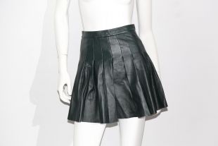 AllSaints NARIA LEA - Jupe en cuir - black/noir