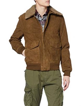 Schott Lc2410s Giacca, Beige (Rust/Brique Rust/Brique), (Taglia Produttore: X-Large) Uomo