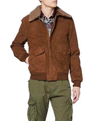 Schott Lc2410s Chaqueta, Beige (Rust/Brique Rust/Brique), (Talla del Fabricante: X-Large) para Hombre