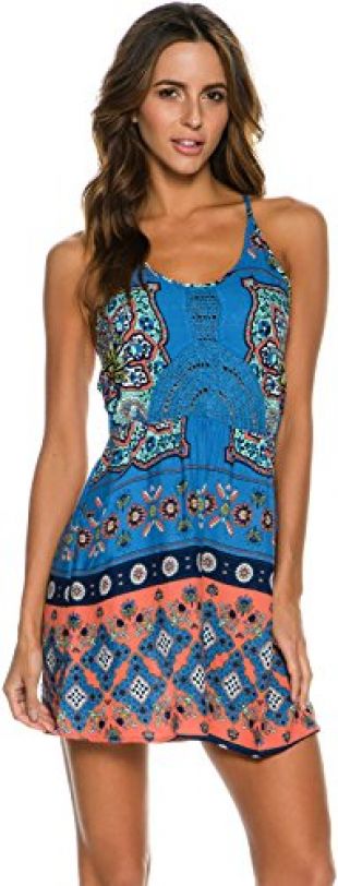Roxy womensERJWD03022Dance to The Beat Dress Sleeveless Dress - Blue - Large