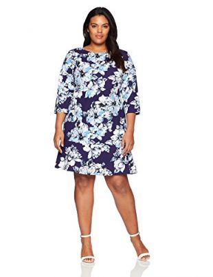 ELIZA J - Eliza J Women's Plus Size Floral Drop Waist Dress