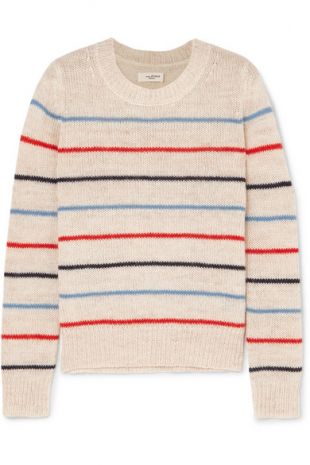 Gian striped alpaca and wool blend sweater