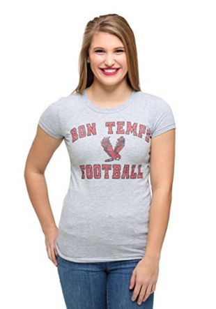 True Blood Bon Temps Football Heather Gray Juniors T-Shirt Tee