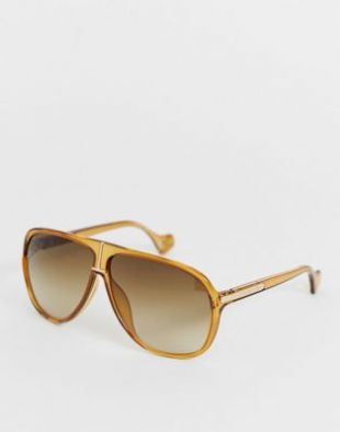 Lunettes de soleil aviateur Fauve