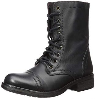 Steve Madden Womens Troopa 2,Black Leather,US 11 M