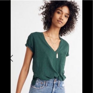 Whisper Cotton V-Neck Pocket Tee
