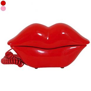 Eurowebb Téléphone fixe filaire bouche sensuelle sexy pulpeuse rouge