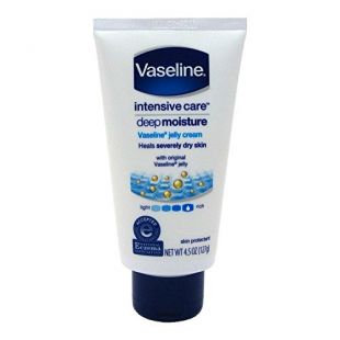 Vaseline Crème de vaseline Deep Moisture - Formule crémeuse enrichie en vitamine E - Pour les peaux extrêmement sèches - Non parfumée - 135 ml