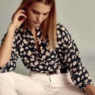 Chemise à imprimé marguerite