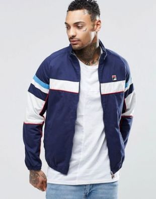 Fila Vintage - Veste à empiècements - Bleu