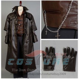 Abraham Van Helsing Vampire Hunter Halloween Coat Cosplay Costume Outfit Attire