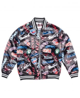 Mitchell & Ness Men's NBA ALL Over Collection Satin Jacket