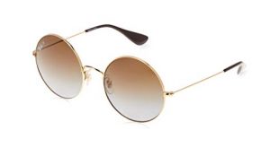 Ray-Ban RB3592 Ja-Jo Round Sunglasses, Gold/Polarized Brown Gradient, 50 mm