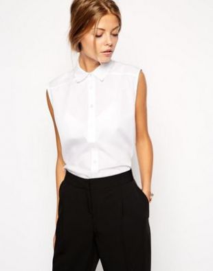 Asos - chemise sans manches blanches