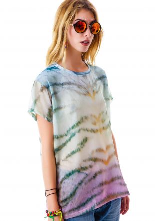 Wildfox - Sherbert Tiger Print Breezie T