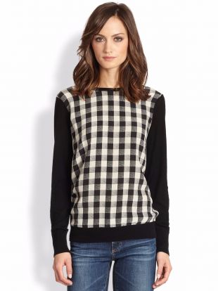 pull à carreaux taille S