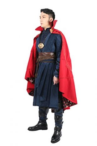 Déguisement Cosplay Costume Deluxe Homme Tenue Outfit Rouge Cape Cloak pour Adult Halloween Party Vêtements Accessoires