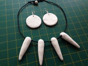 Boucles d’oreilles Collier de Princesse Mononoke ensemble fait main Cosplay San Costume sur mesure