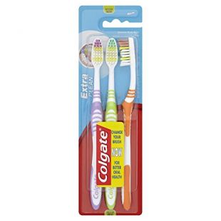 Colgate Palmolive Extra Clean Toothbrush Medium (Pack of 3), Assorted