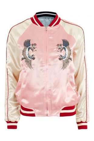 Topshop - Two-in-One Reversible Bomber Jacket
