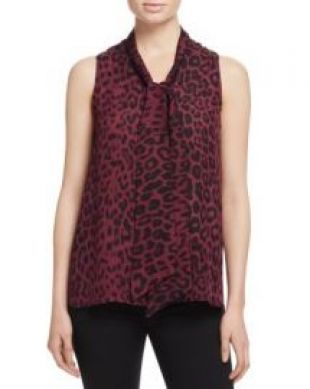 'Mia' Top in Cordovan Leopard by Parker