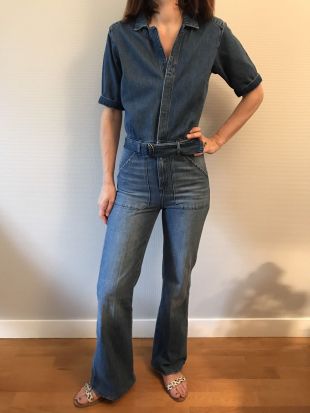 Combinaison En Jean Kiabi Femme - Taille 36 (S) - Bleu - Occasion Très Bon état