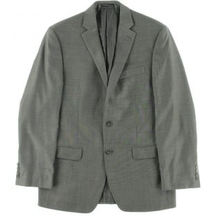 Calvin Klein 9885 Mens Gray Wool Slim Fit Two-Button Suit Jacket Blazer 38R BHFO