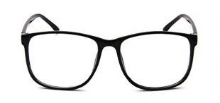 Tantino Wayfarer Eyeglasses Classic Vintage Style (Black Square, UV400)