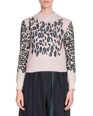 Kenzo - Leopard-Print Wool Pullover Sweater