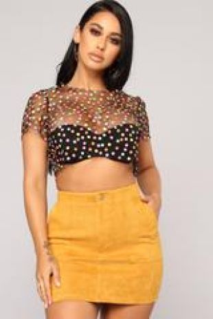 I Mesh You Polka Dot Top