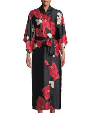 Ginza Floral Long Robe