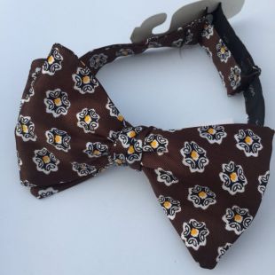 DapperandSuave - Modèle marron Vintage Self Tie Bow Tie