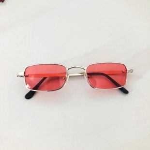 Stock d’invendus des années 90 cadre rectangulaire lentille rouge lunettes de soleil Vintage