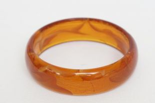 LUCITE bracelet, ambre de couleur, bracelet de lucite rétro vintage, jolie craquelé effet lumière brun pâle orange bracelet de bracelet, bijoux rétro