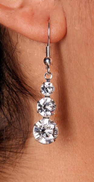 Bridget, cristal de Swarovski a obtenu trois boucles d'oreilles Pierre