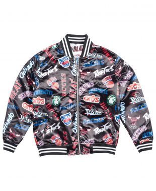 Mitchell & Ness Men's NBA ALL Over Collection Satin Jacket