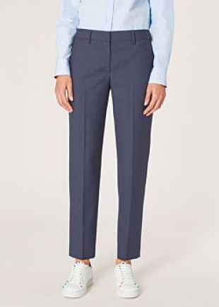 Paul Smith "A suit to travel in women" classic fit slate blue wool trousers
