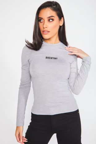 Brentiny Paris  T shirt gris Brentiny à manches longues   Brentiny Paris