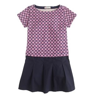 Girls Knit Plum Foulard Dress