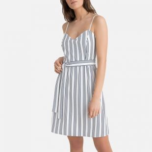 Only Robe à fines bretelles rayée