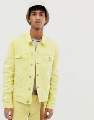 Asos Veste en jean (ensemble) en Jaune