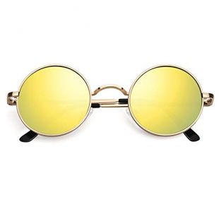 CGID E01 lunettes de soleil polarisées inspirées du style retro vintage Lennon en cercle métallique rond